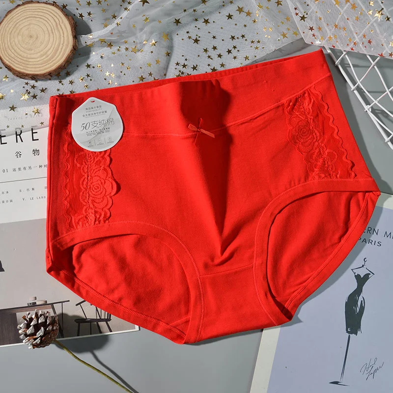 Ropa interior de encaje de algodón puro transpirable para mujer de talla grande, cómoda y elegante, ideal para el día a día. — foto 8