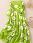Women's Short Sleeve Pullover Dress with 3D Printing Crafts Design, Comfortable and Stylish Summer Dress, Perfect for Ca — photo 1