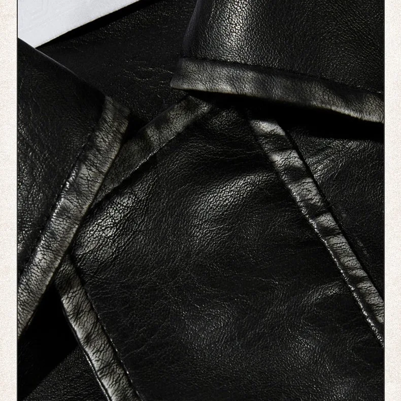 American Retro Maillard Distressed Leather Coat. Authentic vintage style for a bold, durable look. Comfort and timeless — photo 12