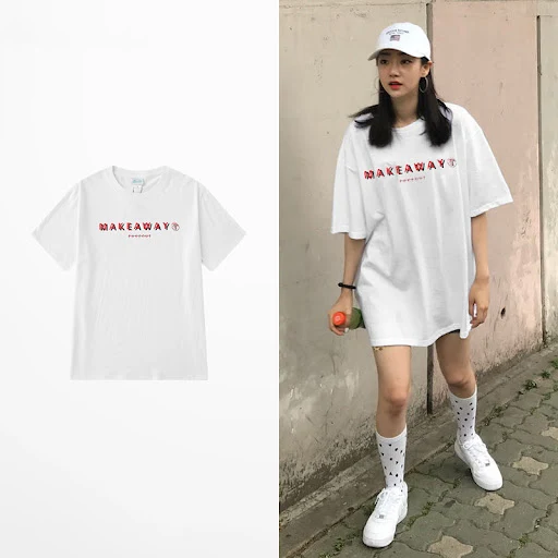 Title 2, Gedrukte Slim Retro T-shirt in Hong Kong stijl ...