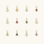 Pingente feminino com 12 zircônias de pedras de nascimento, colorido e com cor preservada. Joia charmosa para mulheres, presente ideal. — foto 1