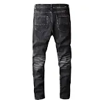 New American High Street hole patch jeans, slim fit skinny, voor een trendy look. Stijlvolle en comfortabele jeans die perfect passen bij jouw outfit. — foto 3