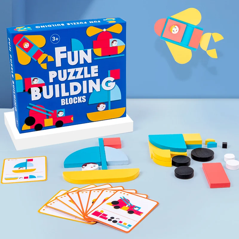 Wooden Children's Puzzle Cognitive Building Blocks Early Educational Toy Promotes Problem Solving Fine Motor Skills and — photo 5