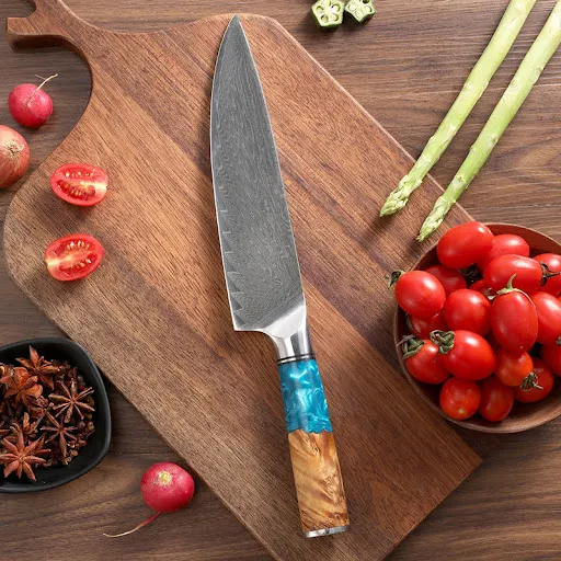 Title 3, Western Style Steel Chef Knife With Resin Handl...