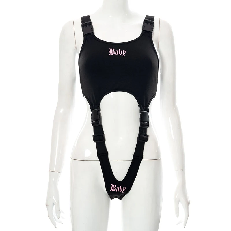 Title 5, Jumpsuit casual da donna senza spalline con fib...