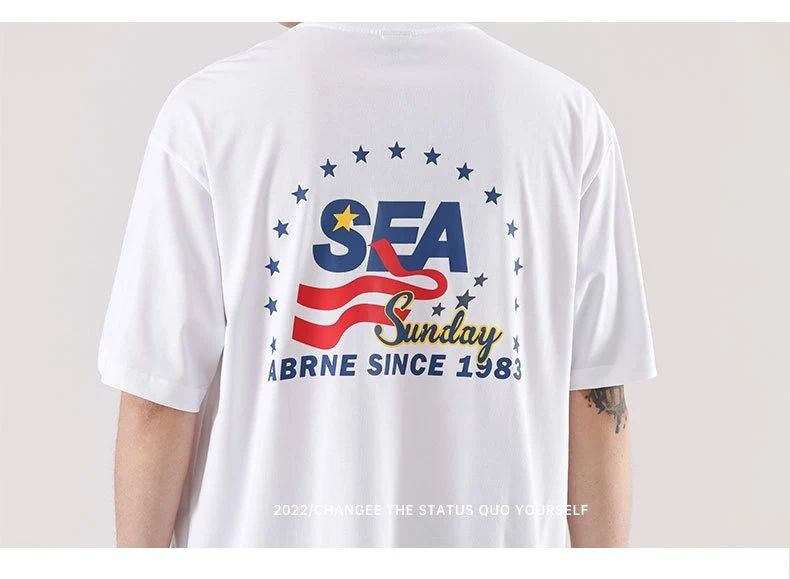 Title 7, T-shirt en coton à manches courtes pour homme a...