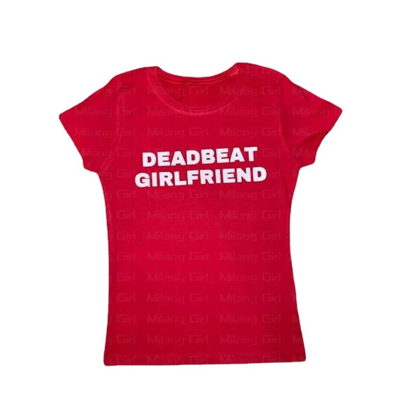 T-shirt donna europeo e americano stampato o tinta unita, a tinta unita, corto e slim fit, che valorizza la silhouette e scopre l'ombelico. — foto 2