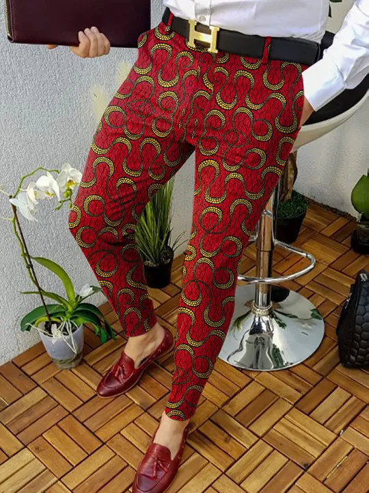 Calças de terno casuais com estampa de padrão de outono, moda para mulheres, confortáveis e perfeitas para uso diário. — foto 2