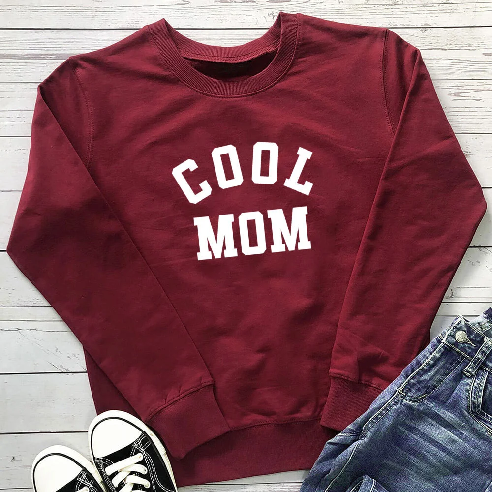 Cool MOM Pure Letter Printing Novo suéter de manga comprida — foto 15