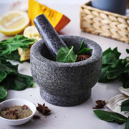 Title 3, Natural Stone Garlic Masher Kitchen Mortar Manu...