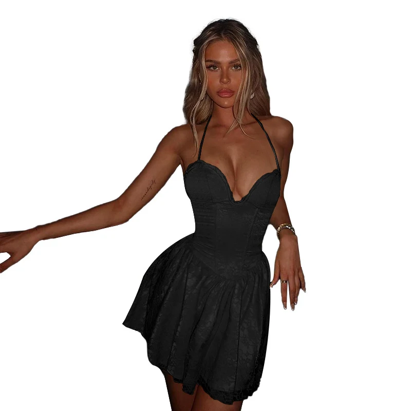 Title 6, Elegant Hot Girl Lace Sexy A- Line Dress Women