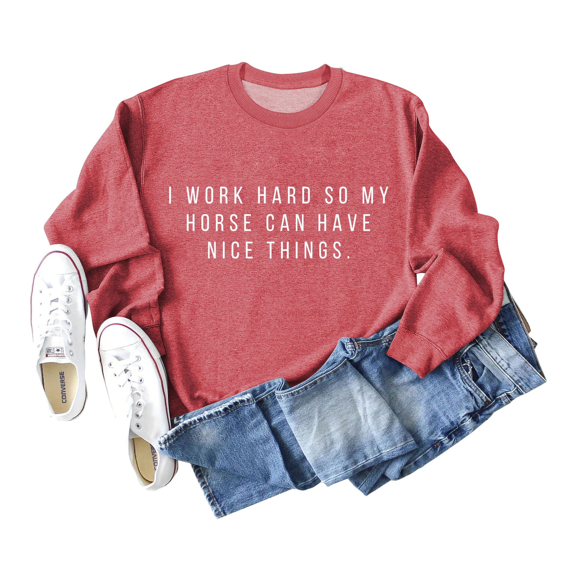 Suéter casual de otoño e invierno con letras para mujer — foto 4