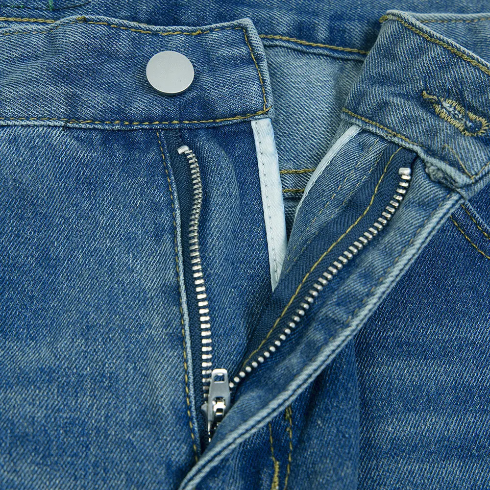 Jeans anchos de pierna suelta lavados para hombre y mujer Comodidad y estilo diario Perfecto ajuste holgado y moderno. Vaqueros versátiles y cómodos para ti. — foto 27