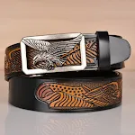 Black antique silver buckle