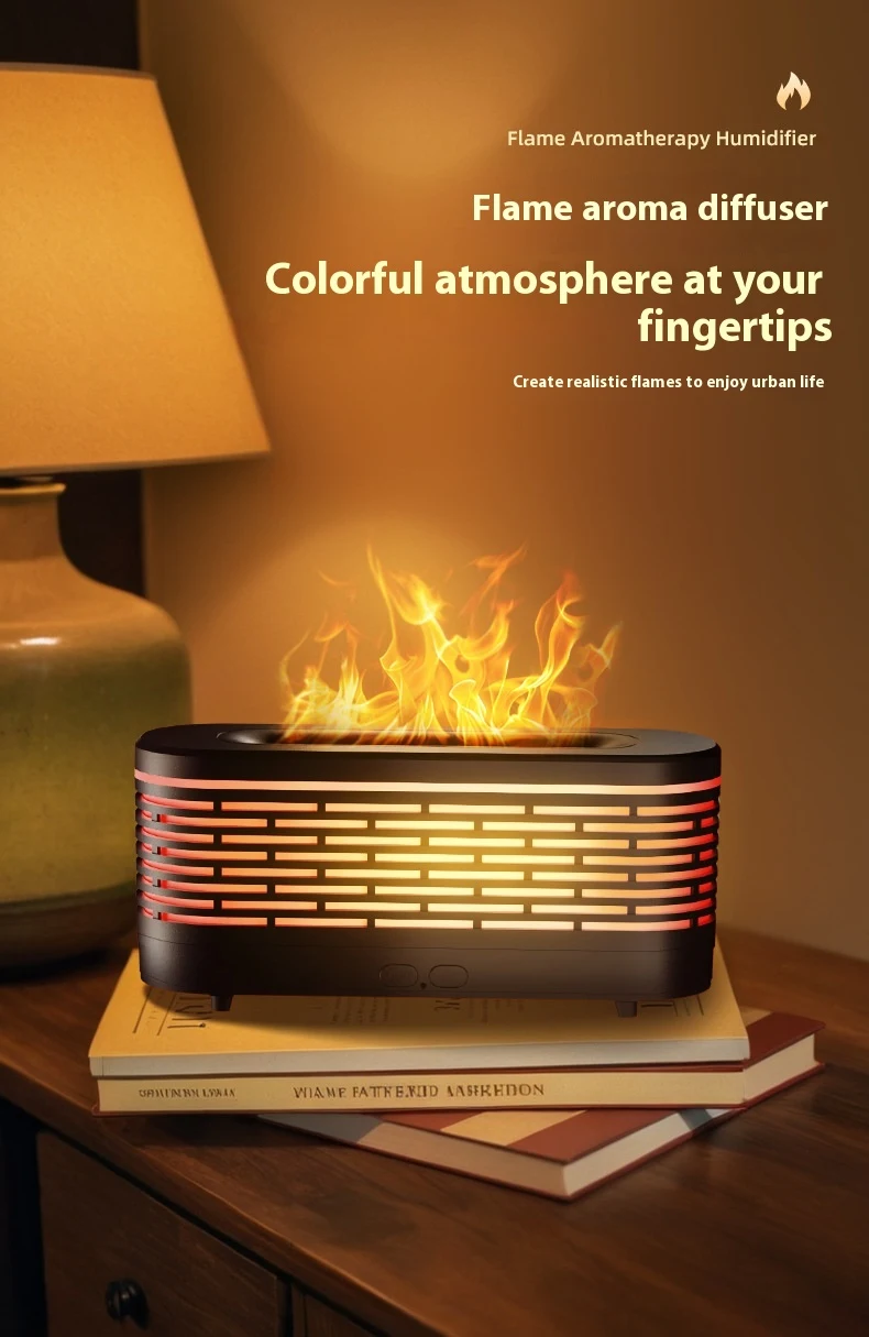 Title 8, Mini Simulation Flame Ultrasonic Aroma Diffuser...