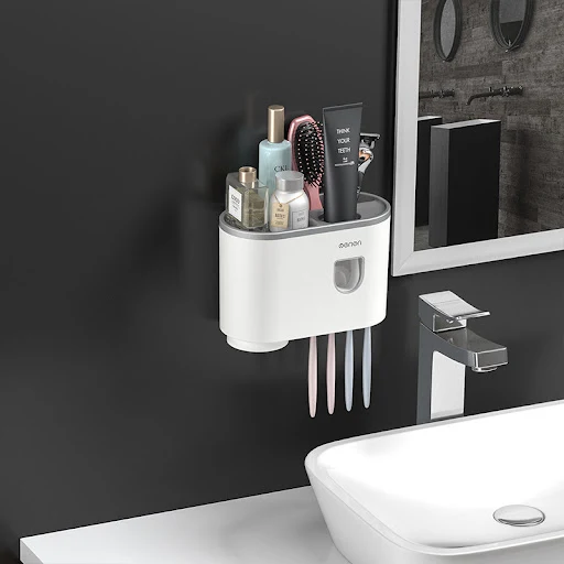 Title 6, Integrated Multifunctional Toothbrush Rack With...