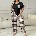 Black Brown Plaid Pants
