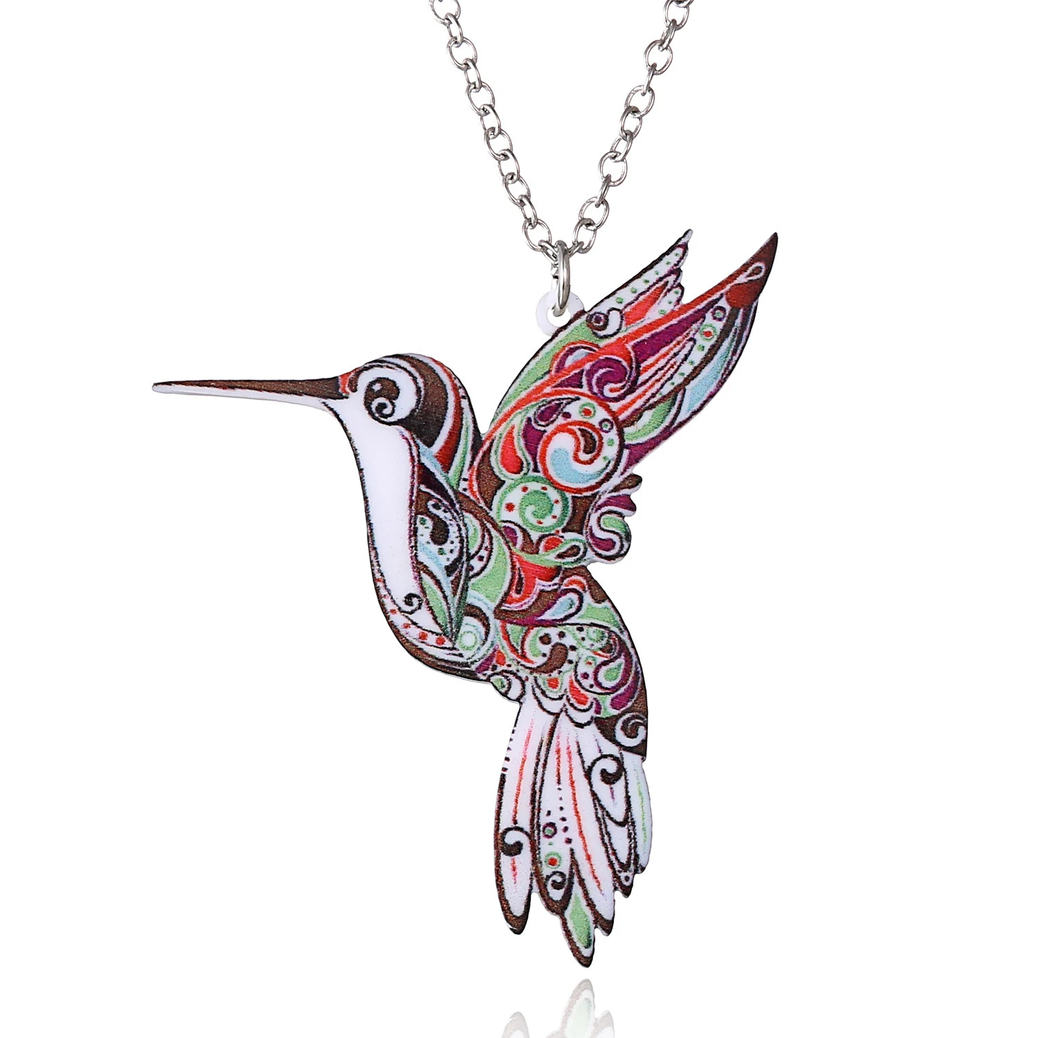 Colar de Transferência Térmica Acrílico Animal – Pingente de Pássaro Selvagem Fashion, Design Atraente e Estiloso para Mulheres — foto 8