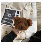 Bolsa feminina de ombro pequena em veludo plush, macia e elegante. Perfeita para carregar seus itens essenciais diários com estilo e conforto. — foto 8