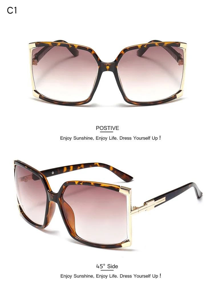 Title 17, Fashion Womens Large Frame Square Sunglasses