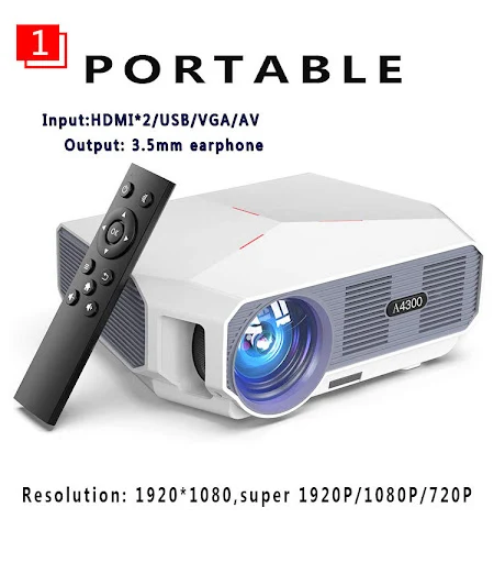 Title 1, Projetor Mini Portátil Doméstico 1080P HD WiFi,...