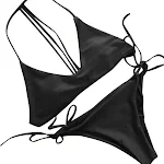 Novo biquíni feminino de cor sólida com design dividido. Conforto e estilo para seus dias de sol e mar, aproveite o verão com esta peça. — foto 2