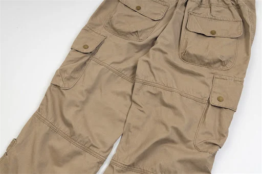 Title 5, Mens Multi-Pocket Pleated Baggy Straight Trous...