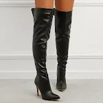 Damen Overknee Stiefel mit spitzer Zehenpartie, Stiletto Absatz und Reißverschluss hinten – stilvoller Auftritt garantiert. — foto 5
