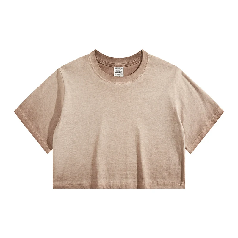 Title 6, Verontrust kleurrijk gerafeld cropped T-shirt h...