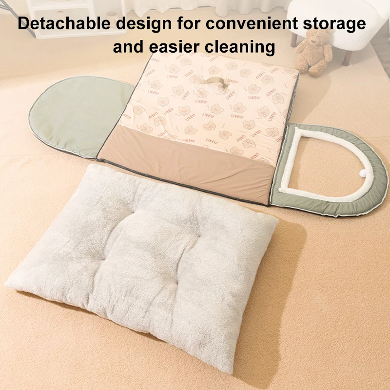 Title 17, S-XXL Dog Kennel Warm Winter Dog House Mat Deta...