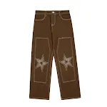 Embroidered Denim Men's American Retro Casual Pants Comfortable Vintage Jeans Perfect for Everyday Wear Stylish and Dura — photo 3