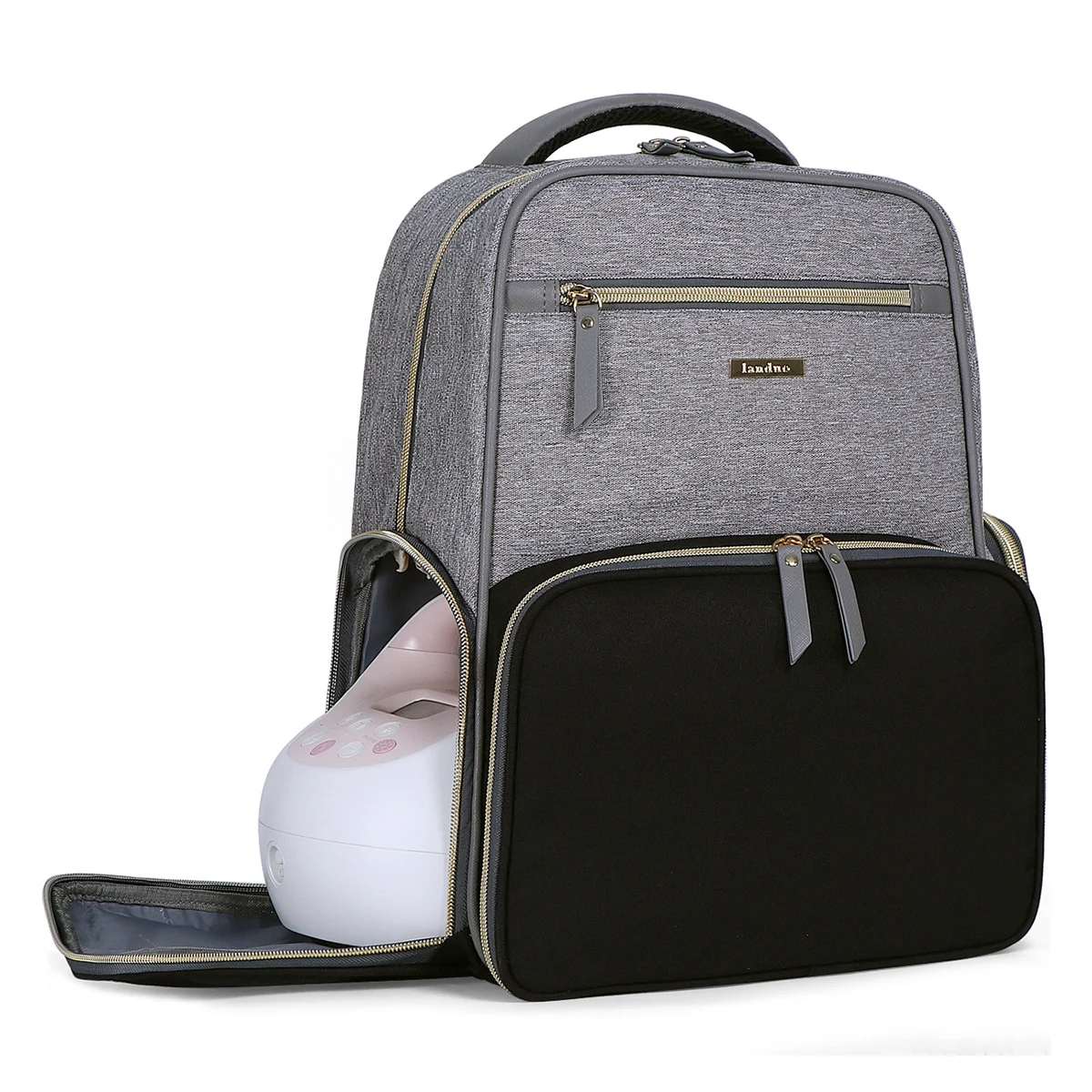 Bolsa maternidade multifuncional à prova d'água de grande capacidade Amazon, com múltiplos compartimentos e design prático e elegante. — foto 3