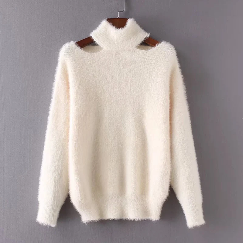 Title 5, Maglione donna in pile di visone stile europeo ...