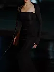 Solid color one-sided long-sleeved bodycon dress. Flattering fit, comfortable style. Perfect for nights out, parties, an — photo 1