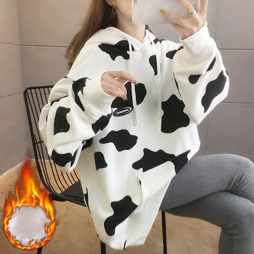 Title 3, Cow print hoodie