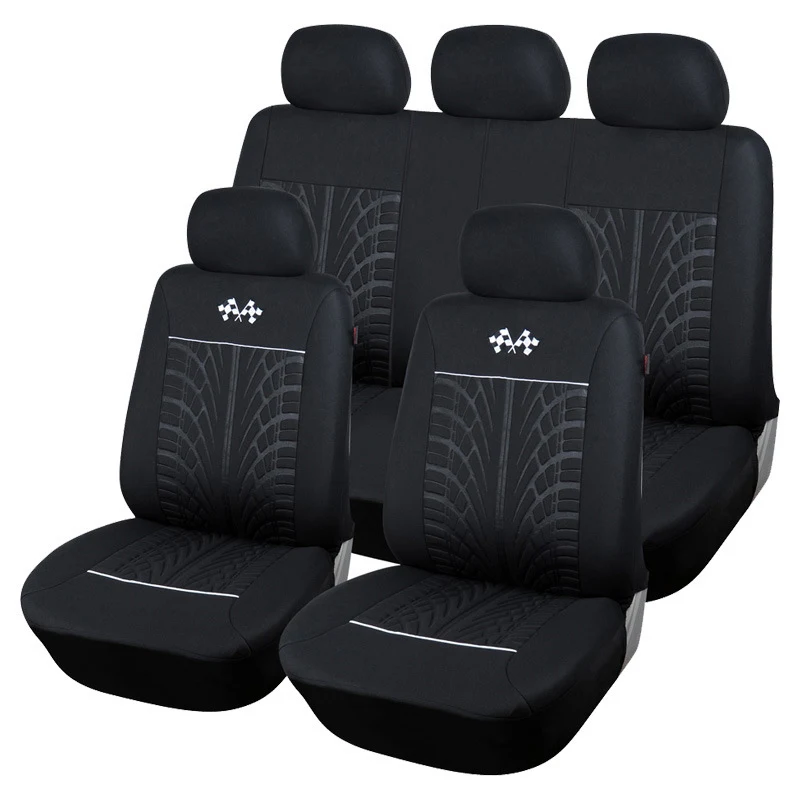 AUTOYOUTH Full Set Car Seat Protectors Car Decoration Gray and Black, Provides Full Protection, Stylish Design, and Easy — photo 5
