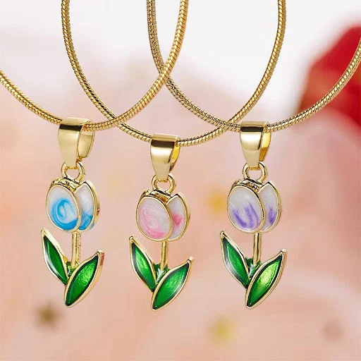 Title 24, Colar e pulseira de moda com pingente de gota d...
