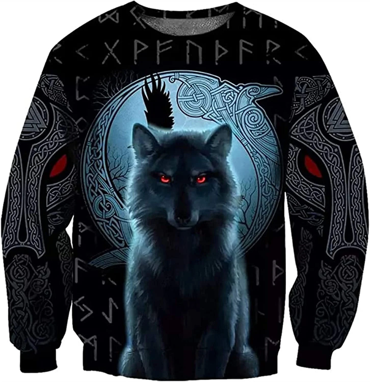 Moletom com capuz 3D Guerreiro Viking Masculino, impressão detalhada, estilo nórdico, confortável e estiloso, perfeito para o inverno. — foto 7