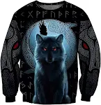 Moletom com capuz 3D Guerreiro Viking Masculino, impressão detalhada, estilo nórdico, confortável e estiloso, perfeito para o inverno. — foto 7