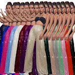 Calças casuais de cintura alta com lantejoulas, soltas e com caimento fluído. Perfeitas para um look confortável e moderno. — foto 28