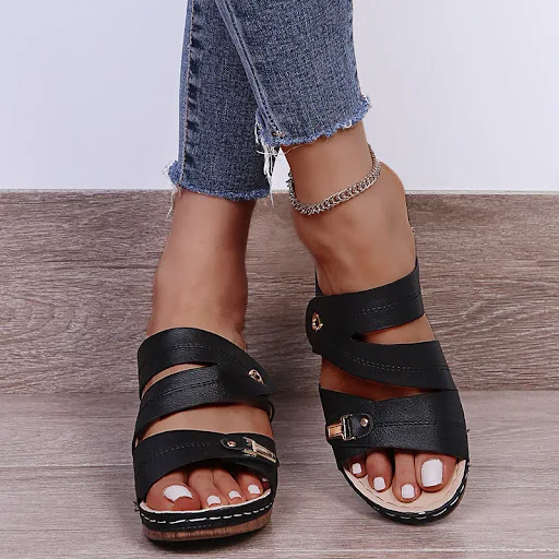 Title 4, Womens High-Heeled Thick Heel Sandals Plus Siz...