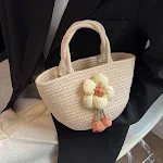 Bolsa feminina casual de tecido com design especial para o verão. Leve, estilosa e ideal para transportar seus itens essenciais com charme. — foto 3