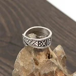 Anel Viking Nórdico Joia Popular Europeia e Americana Ornamento Estilo Vintage Aço Inoxidável Durável e Cheio de Significado — foto 9