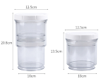 Vacuum food storage compression container for home kitchen. Adjustable jars, airtight lids, fridge and pantry organizati — photo 2