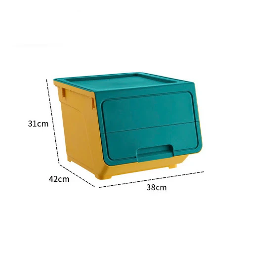 Title 8, Front Opening Flip Storage Box Snack Plastic. K...