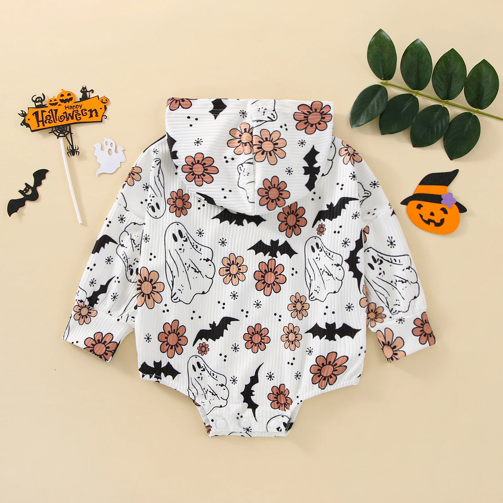 Halloween Herbst Neugeborene Baby Jungen Mädchen Strampler 0-24 Monate Niedlicher Outfit für die Herbstsaison & Feiertage — foto 4