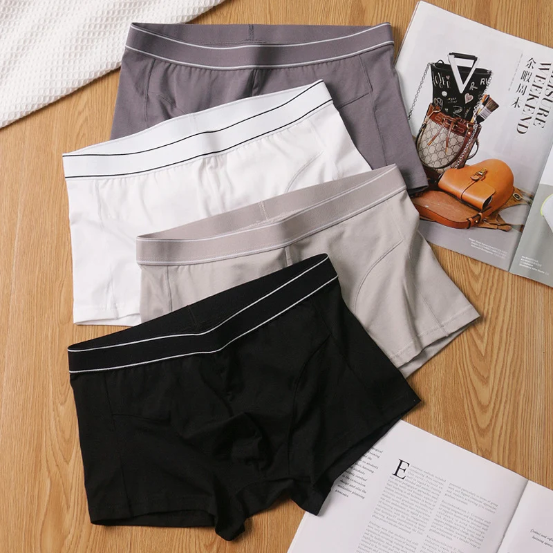 Calzoncillos bóxer de algodón purificado para hombre Suaves y transpirables Ropa interior cómoda y fresca para el día a día — foto 1