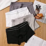 Calzoncillos bóxer de algodón purificado para hombre Suaves y transpirables Ropa interior cómoda y fresca para el día a día — foto 1