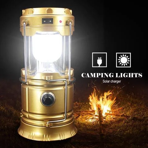 Lanterna LED Solar para Camping Ilumine suas aventuras ao ar livre com esta lanterna recarregável, portátil e à prova d'água. — foto 1