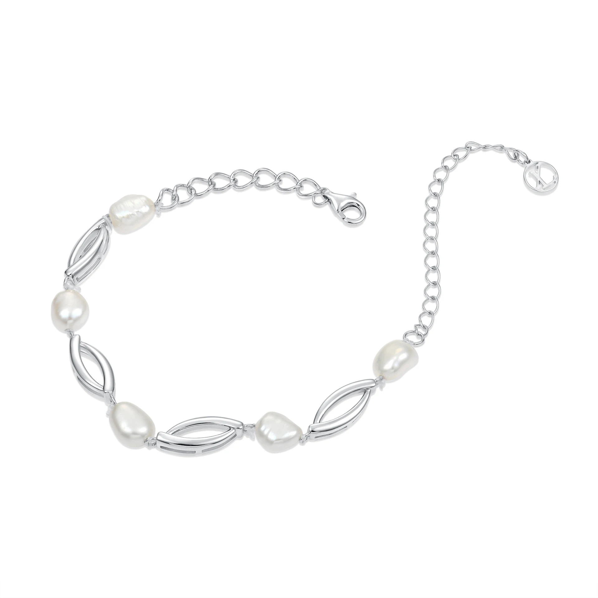 Pulseira de pérolas barrocas simples para moda feminina. Um acessório elegante e atemporal, ideal para complementar qualquer look com charme. — foto 2